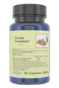 Buy Chaga Rosemary blend 400mg gel or veggie caps